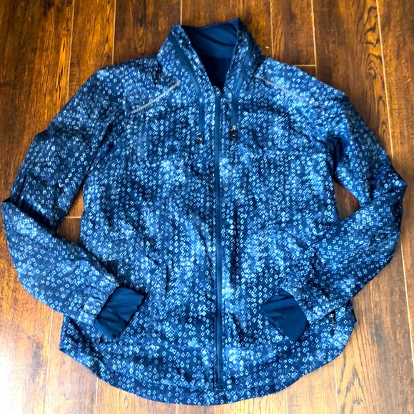 lululemon athletica Jackets & Blazers - Lululemon Jacket Navy Blue Pattern Size 10